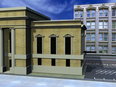 Union Station Low-poly 3D model