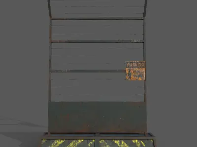 Concrete RoadBlock Barrier Barricade 3D model