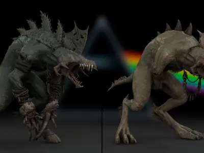 Venomclaw Beast Rigged Low-poly 3D model