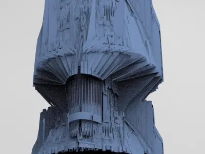 Ocean Cyberpunk Tower 9 3D model