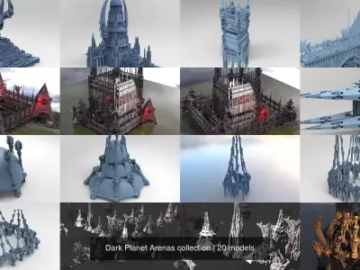 Dark Planet Arenas collection 3D Model Pack