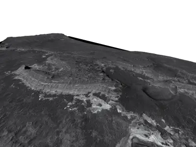 MARS VR - Light-Toned Layering in Ladon Valles 3D model