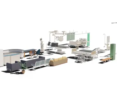 hospital furnitures Collection 3D model