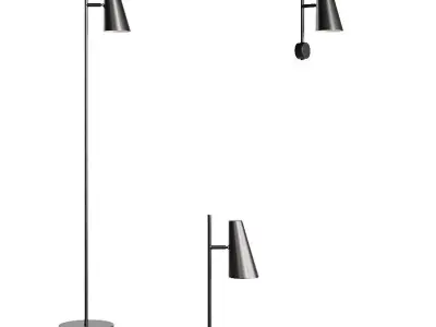 Woud Cono Lamp Set 3D model