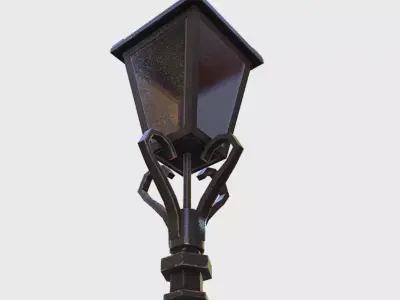 Street Light Low-poly 3D model 23