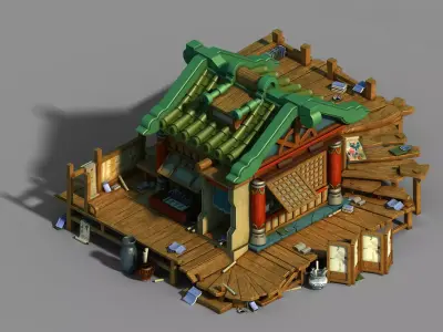 Game Gang Building - Junior College 3D model