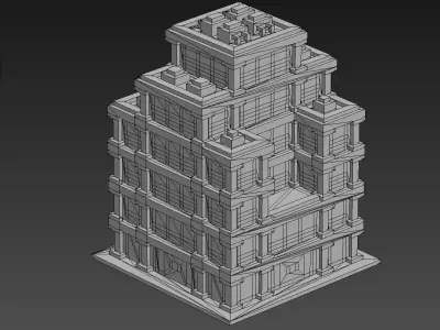 House Voxel - 16 Low-poly 3D model