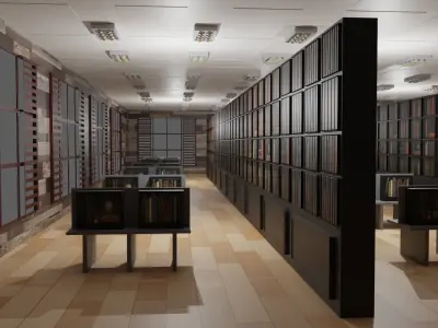 Book Store Low-poly 3D model