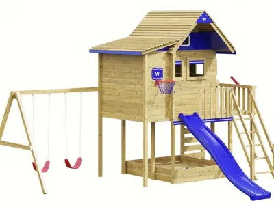 Tower playhouse Wickey Smart BlueHouse 3D model