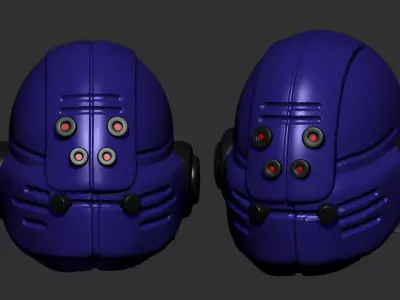 helmet high poly sculpt 3d printable ver 7 3D model 3D model 122