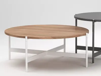 Heron square table with metal legs 3D model