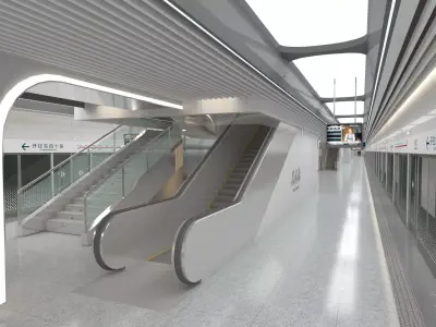 Subway Station 3D model