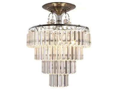 CVKASH 5 -Lights Crystal Round Chandelier Antique Modern Black 3D model