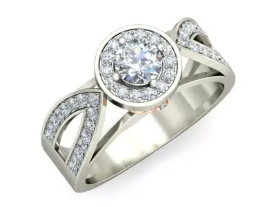 Women Ring  Render 3dm STL OBJ FBX Details 3D print model 102