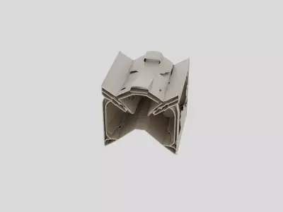 Abandoned Science Facility Hallway Section for 3D print 3D model