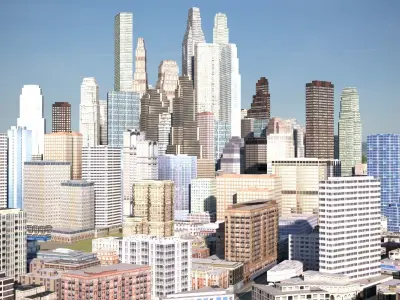City 42 Low-poly 3D model
