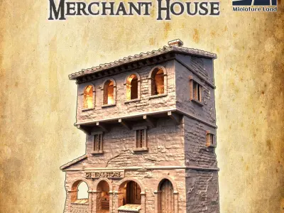 Caribbean Market House Tabletop Terrain 28 MM 3D print model