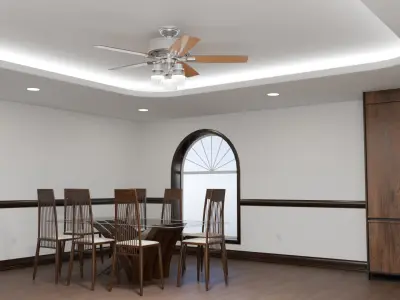 Architectural Ceiling Fan - 5 Blade 3D model
