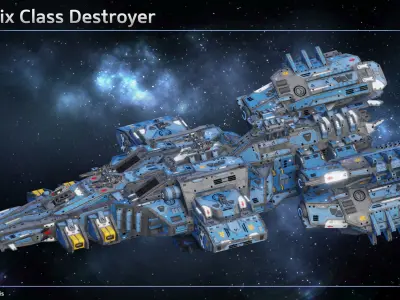 Spaceship Destroyer Collection I 3D Model Pack