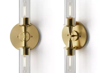 Double Bullet Glass Sconce 3D model