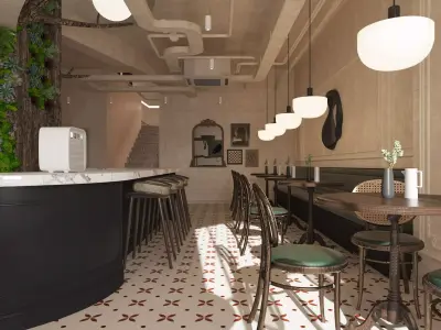 Restaurant Interior 3D model