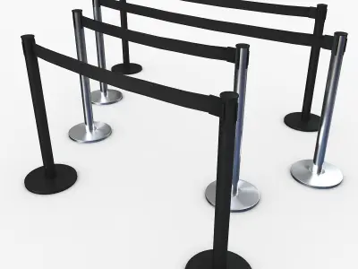 Airport Stanchions 3D model