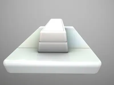 Futuristic Middle Bench Low-poly 3D model