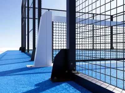 3D Padel Pickleball Court  Professional Sports Facility Model 3D model