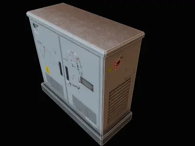 PBR Realistic Utilities Box Low-poly 3D model