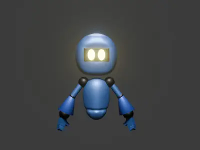 Cute Robot 3d model  Low-poly 3D model