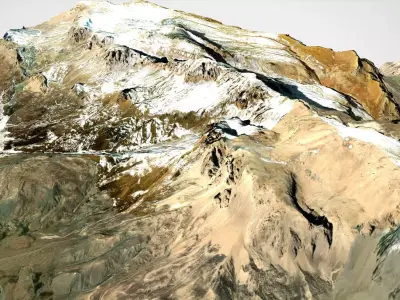 Mountain landscape Shahdag Azerbaijan 3D model