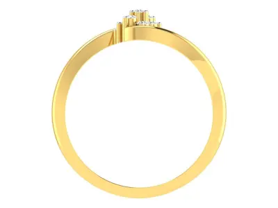 Solitaire Engagement Wedding Bypass Ring  3D print model get