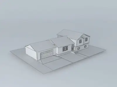 Split Level House Free 3D model purchase
