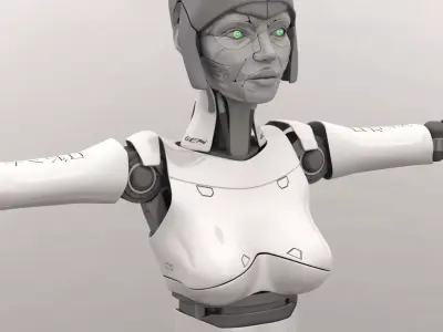 2ndGen female robot 3D model
