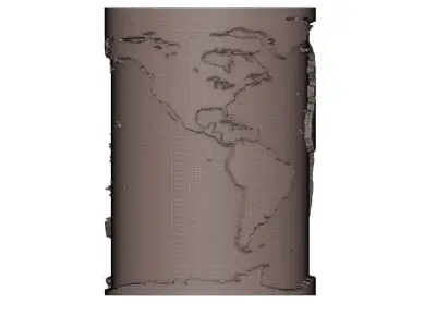 Worldmap moodlight 3D print model