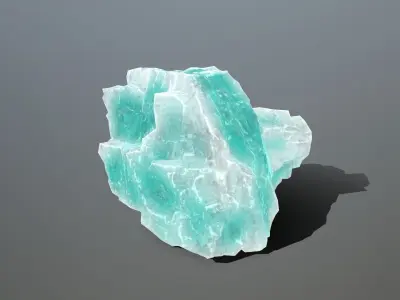 Icy Rock Set Low-poly 3D model