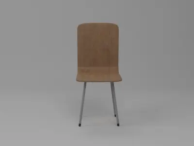 Wood Chair Low-poly 3D model buy