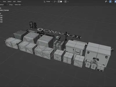 abandoned building      Low-poly 3D model