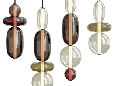 Alani Glass Pendant Light Low-poly 3D model