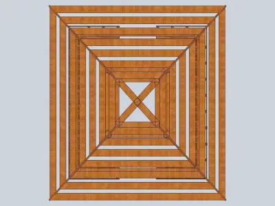 wooden pavilon 3d sketchup model 3D model