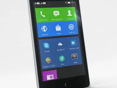 Nokia XL and XL Dual White 3D model