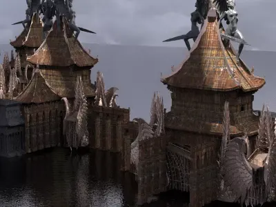 Hideyoshis Toyokuni temple 3D model