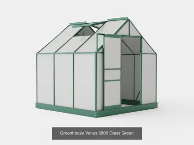 Collection of Greenhouse Venus Glass Green - 4 Models 3D Model Pack