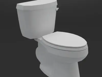 Toilet for bathroom minimal for architects and designers Low-poly 3D model