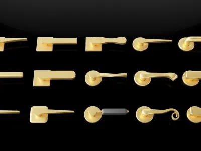 Door Handles Collection 3D models Free 3D model