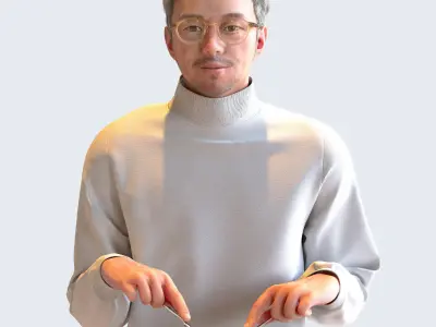 Posed Asian Casual Man - 5 Pack 4 - C1-M4G 3D model