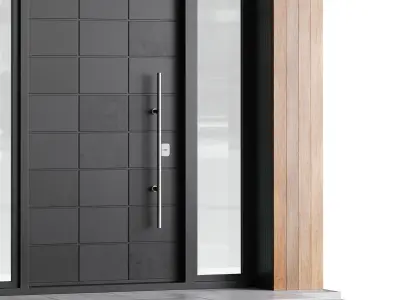 Modern entrance door 02 3D model