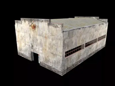 hangar Low-poly 3D model