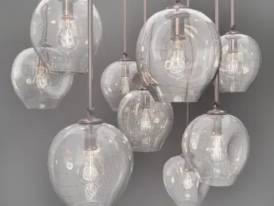 Branching bubble 1 lamp 3D model