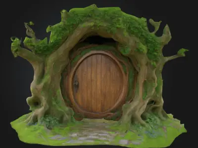 The Verdant Gate Free low-poly 3D model